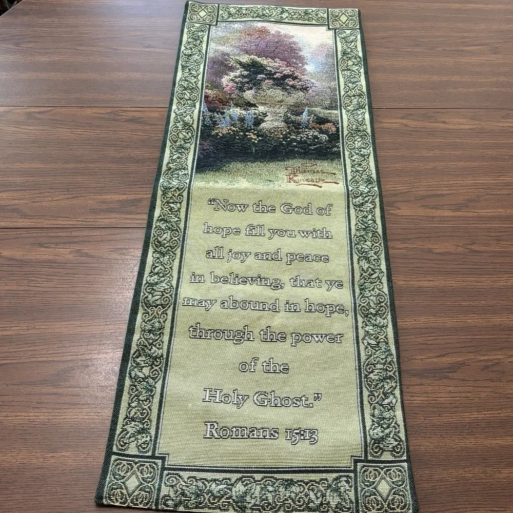 Thomas Kinkade Garden Of Hope Tapestry Wall Hinging Romans 15:13